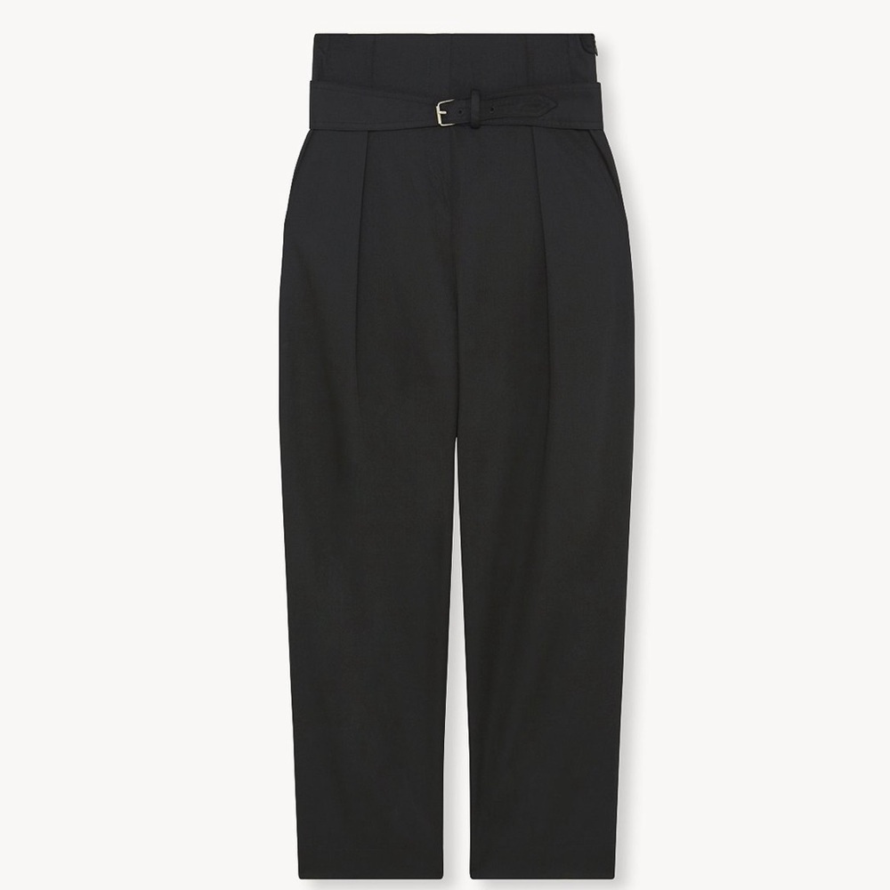 Pomelo high waist pleat trouser with belt
